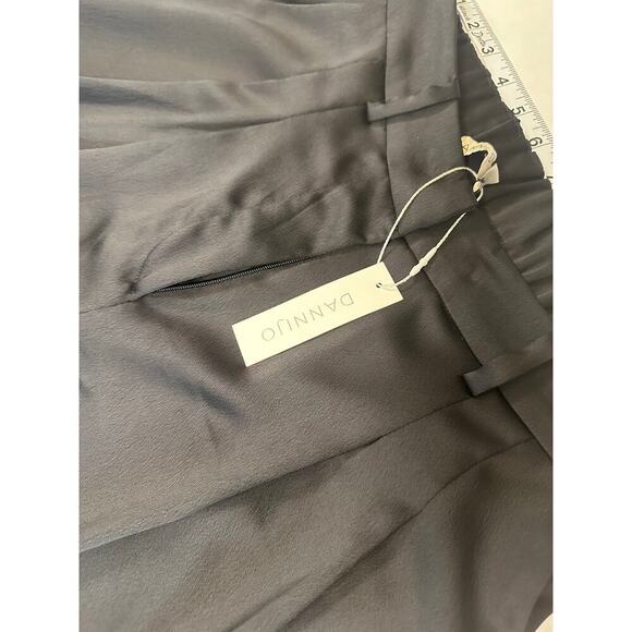 NWT Dannijo Size Small Noir Boss Pleated Trousers Wide Leg Designer Luxury Chic - Picture 8 of 13